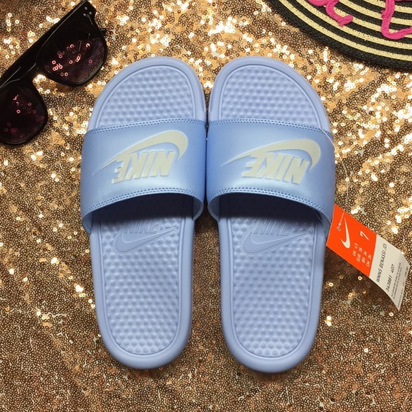 Nike Blue Sandal Slides - Picture 4 of 8